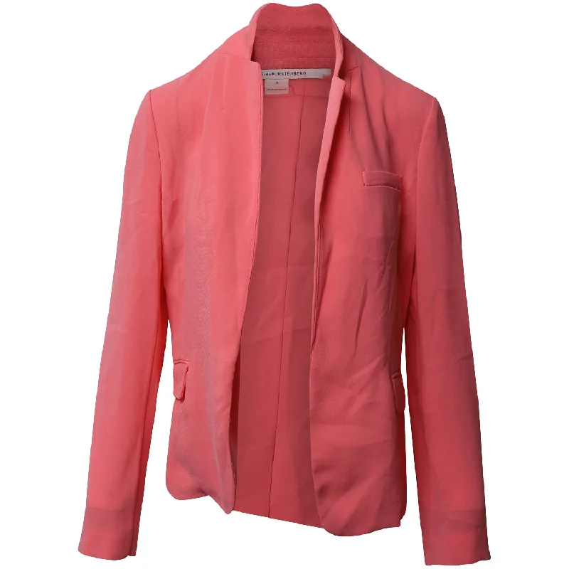 Urban Sense Diane Von Furstenberg Blazer Jacket in Pink Wool Blend