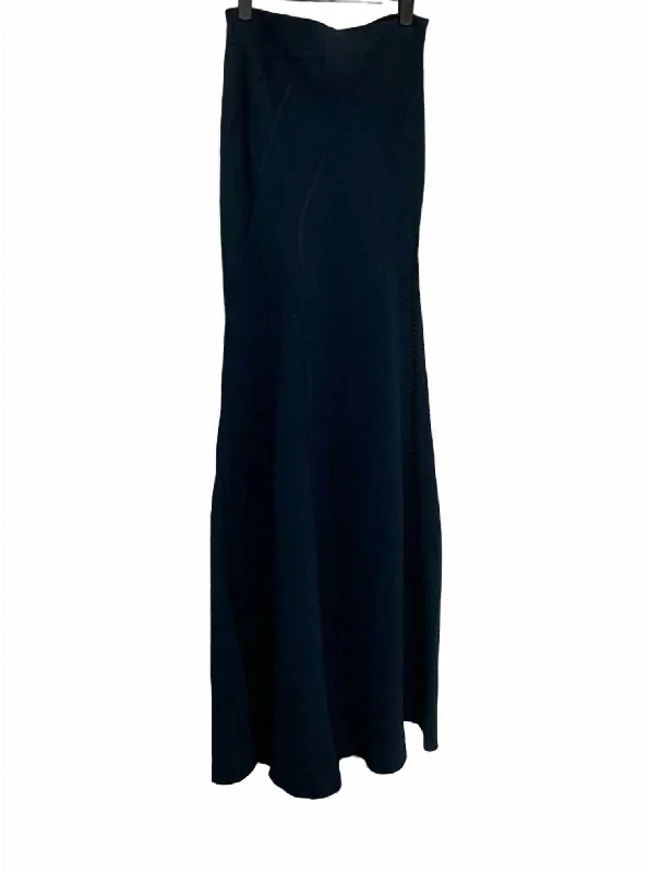 Youthful Street Fashion Drape Bias Skirt In Blue