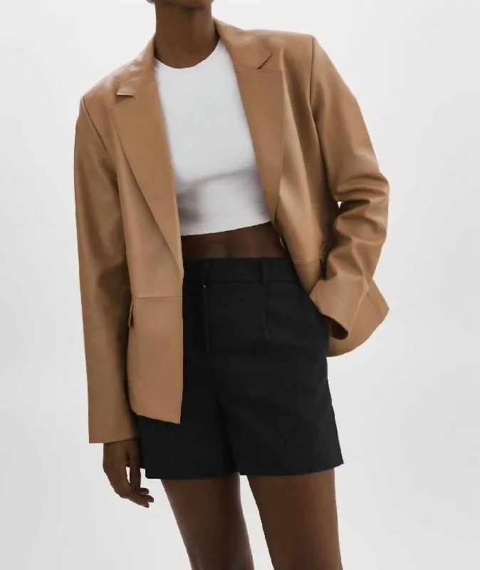 Exquisite Design Elza Chic Modern Fit Blazer In Mocha