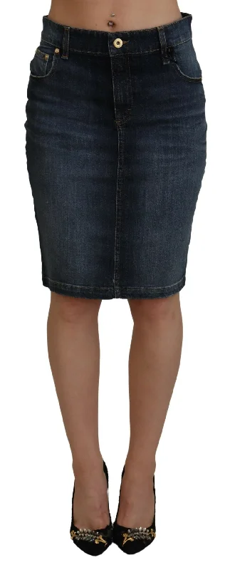 Must-have For Fashion Fiorucci   Washed Mid Waist Pencil Cut  Women's Skirt