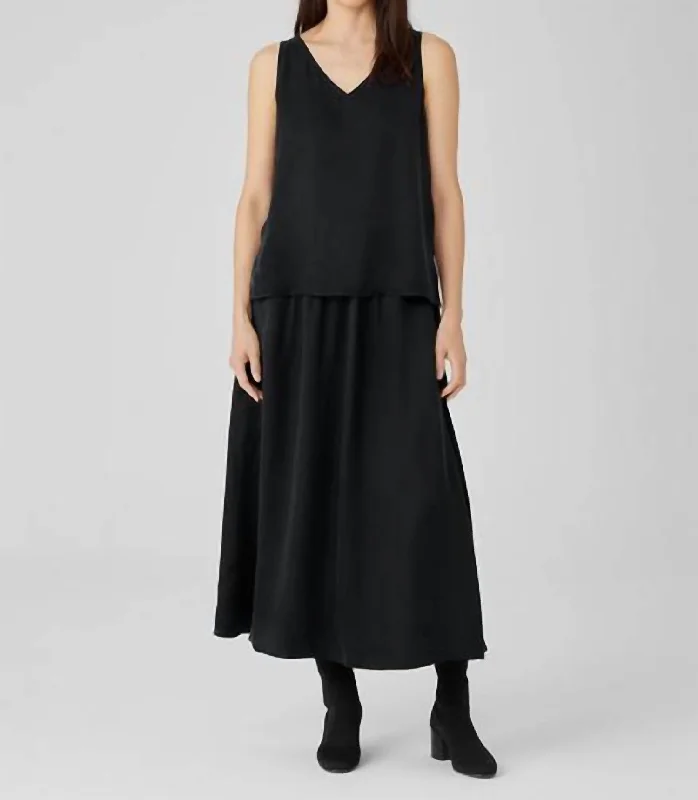 Exclusive Customization Gathered Skirt In Black