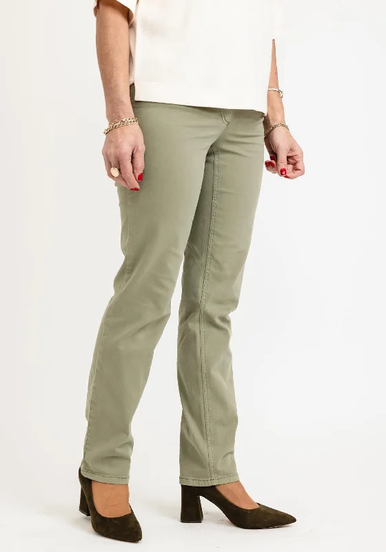 Embroidery Design Gerry Weber Straight Leg Jeans, Green