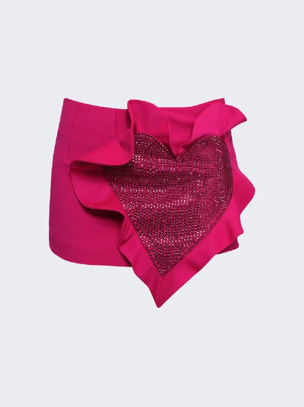 New Autumn And Winter Styles Heart Ruffle Mini Skirt