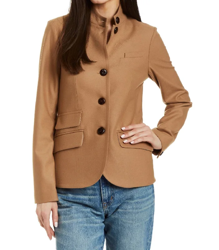 Retro Prints Jordan Blazer In Camel