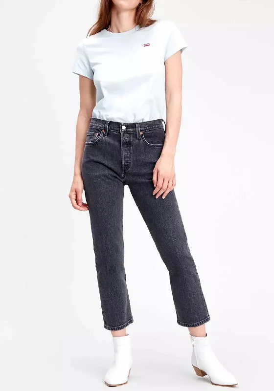 Personalized Wear Levis® 501® Crop Straight Leg Jeans, Cabo Fade Black