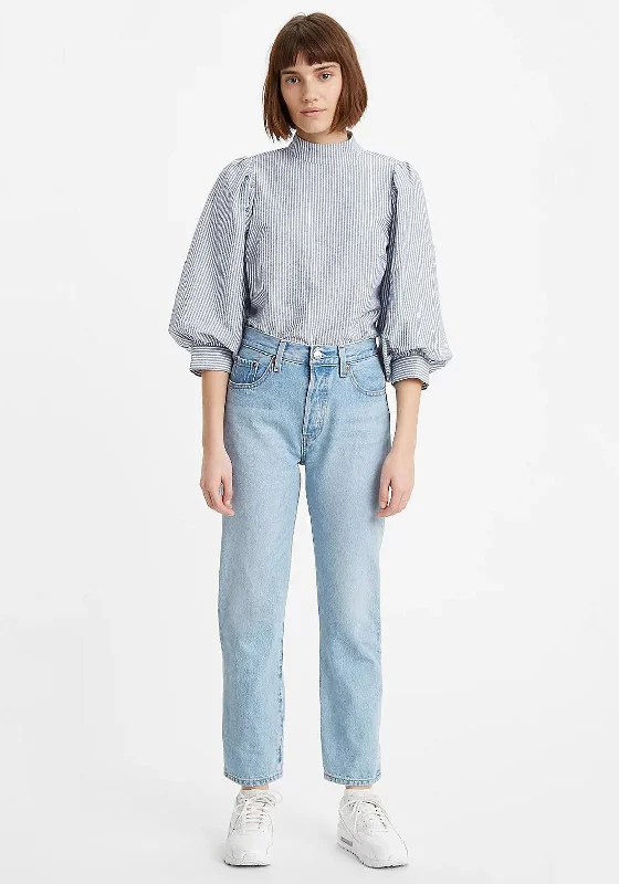 Exquisite Craftsmanship Levis® 501® Crop Straight Leg Jeans, Luxor Blue 0124