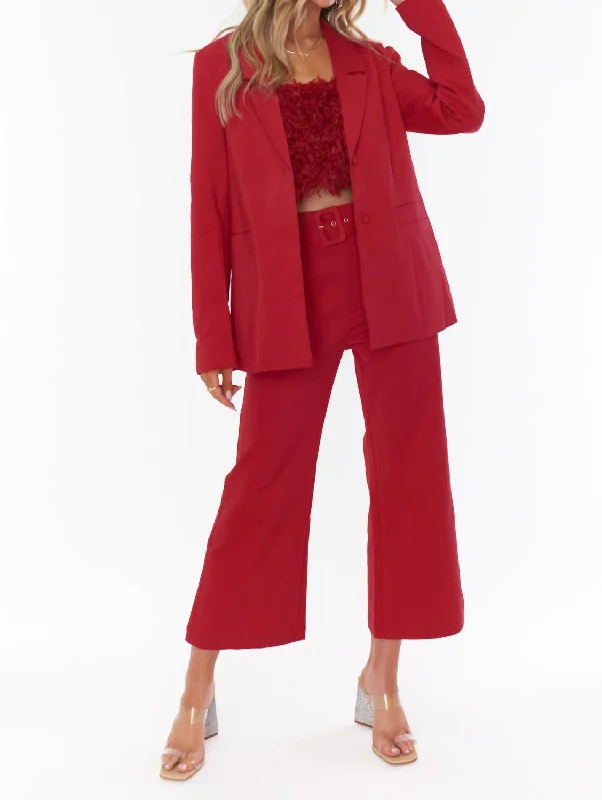 Fresh And Fashionable Major Blazer In Red Suit