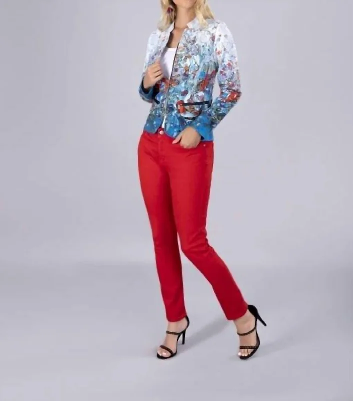Comfortable Series New Magma Jacket In Blue/red Tones