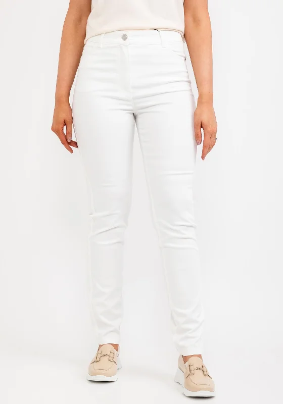 Simple Matching Olsen Mona Power Stretch Slim Jeans, White