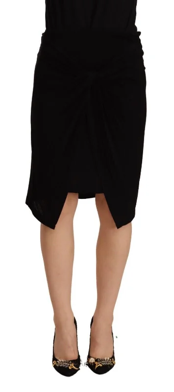 European Plan PLEIN SUD  High Waist Pencil Knee Length Viscose Women's Skirt