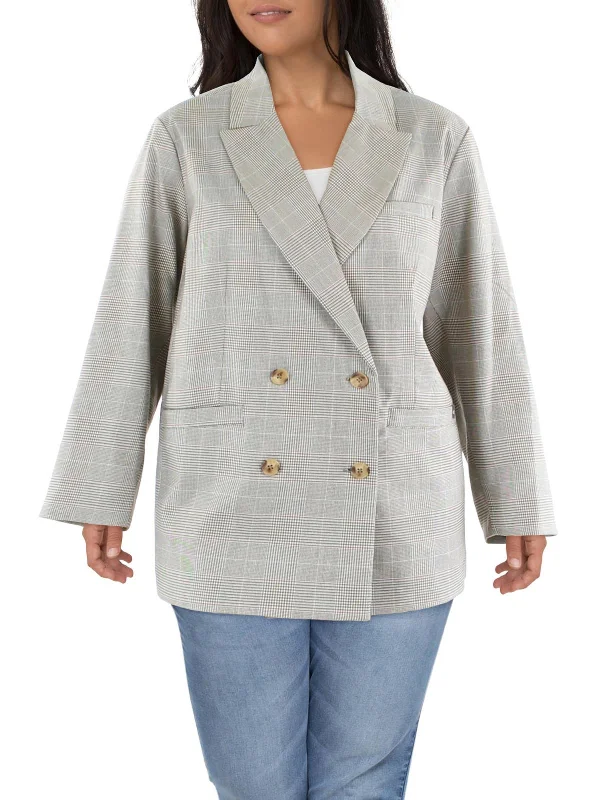 Refreshing Design Plus   Womens Suit Separate Work Wear Double-Breasted Blazer