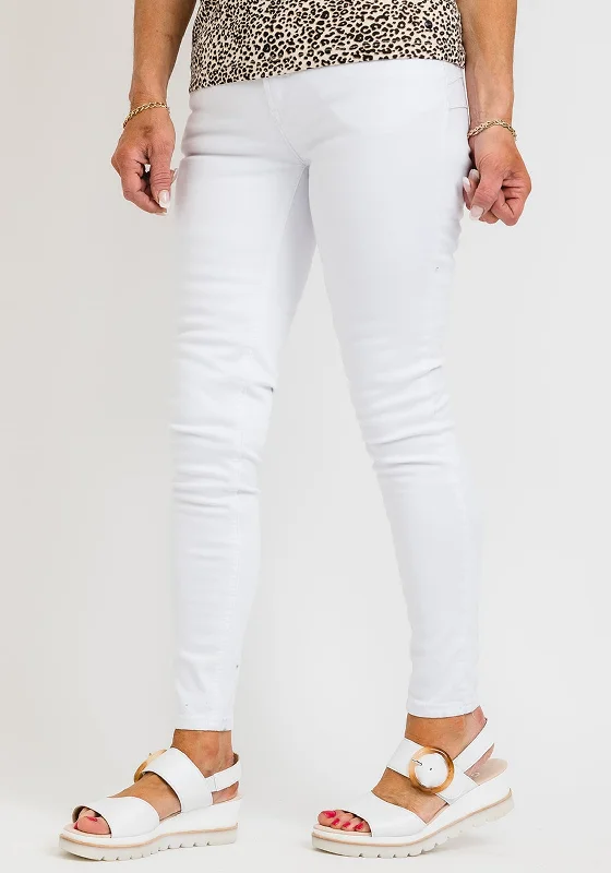 High Street Style Rant & Rave Elle Caprice Skinny Jeans, Optic White