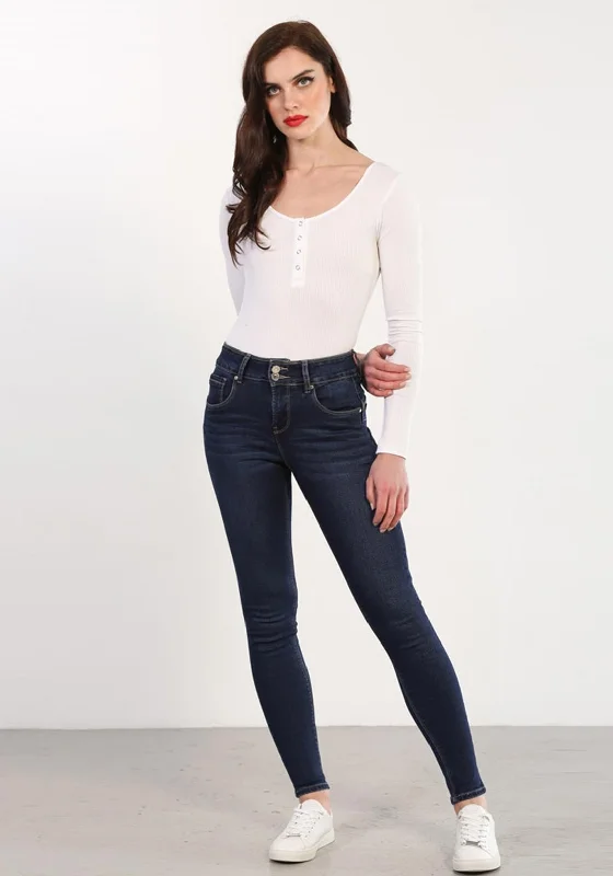 High-end Fashion Rant & Rave Keena Tummy Tuck Skinny Jeans, Dark Wash