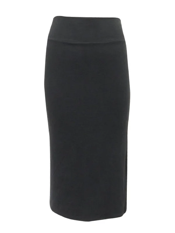 Fashionable And Versatile Ribbed Skirt In Grey