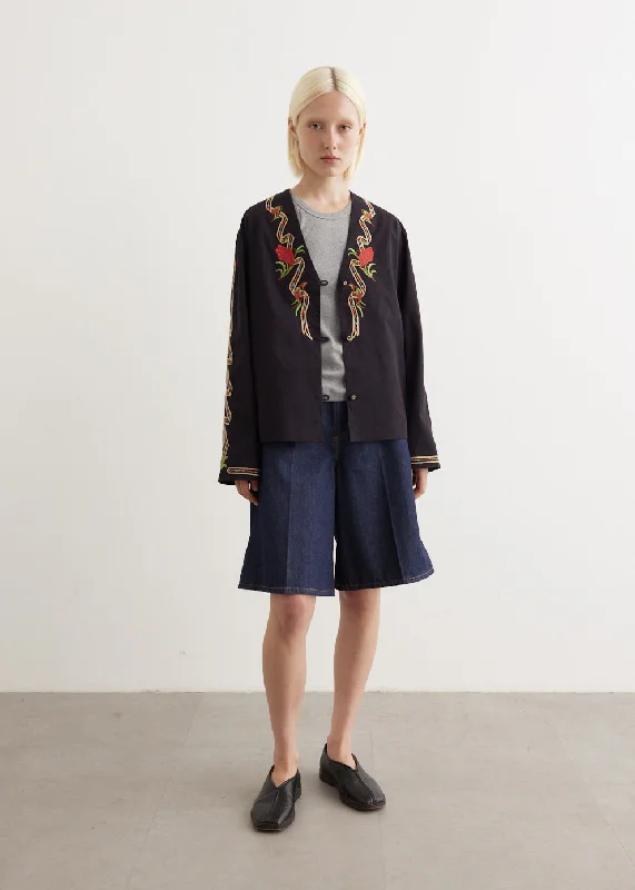 Personalized Design Ribbon Hollyhock Jacket