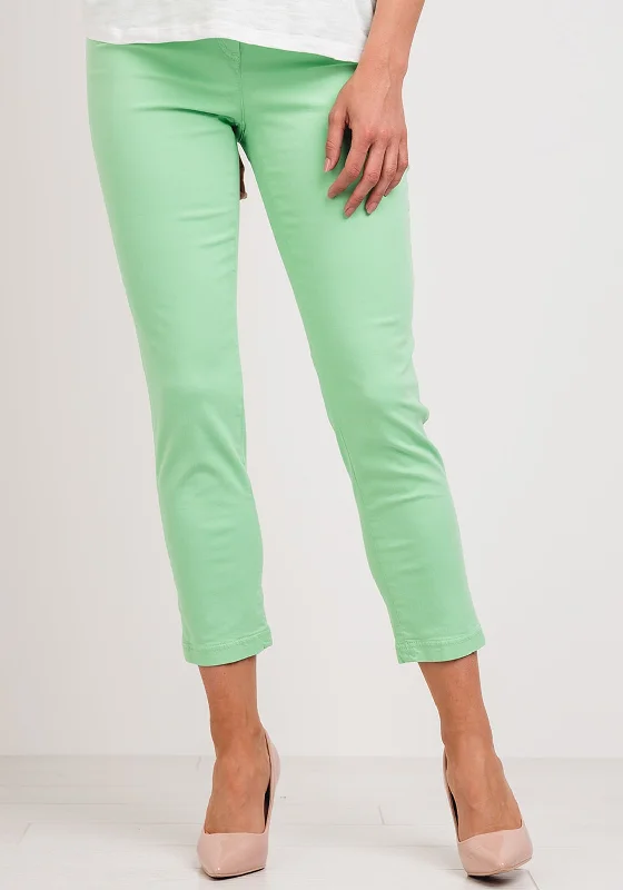 Exquisite Fabrics Robell Bella 09 Slim Fit Crop Jeans, Paradise Green
