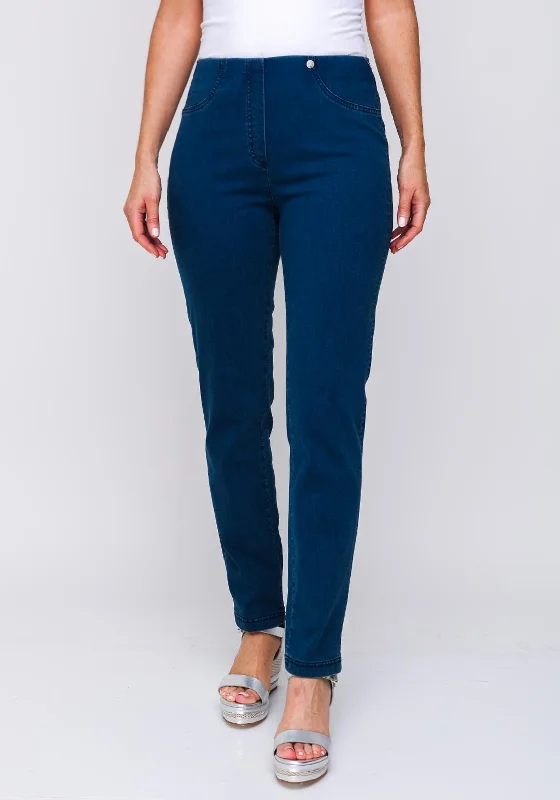 Youthful Vitality Robell Bella Stretch Denim Jeans, Natural Blue