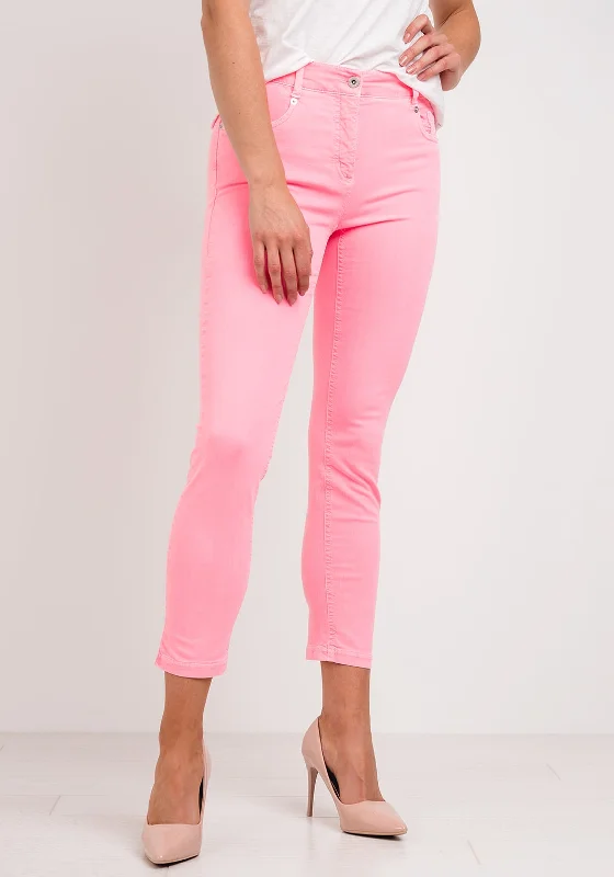 Autumn Selection Robell Elena 09 Skinny Crop Jeans, Neon Pink