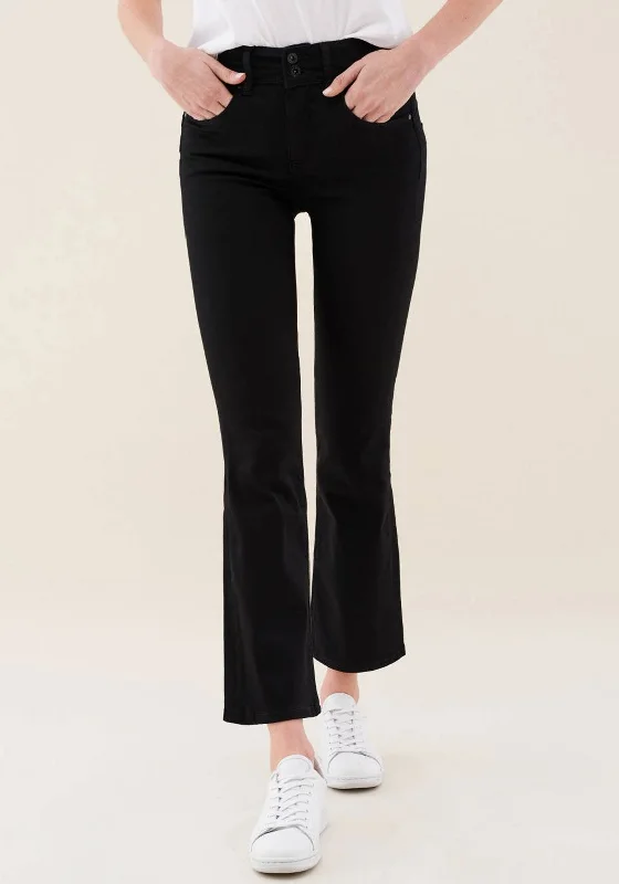 Bright Colors Salsa Push In Secret Bootleg Jeans, Black