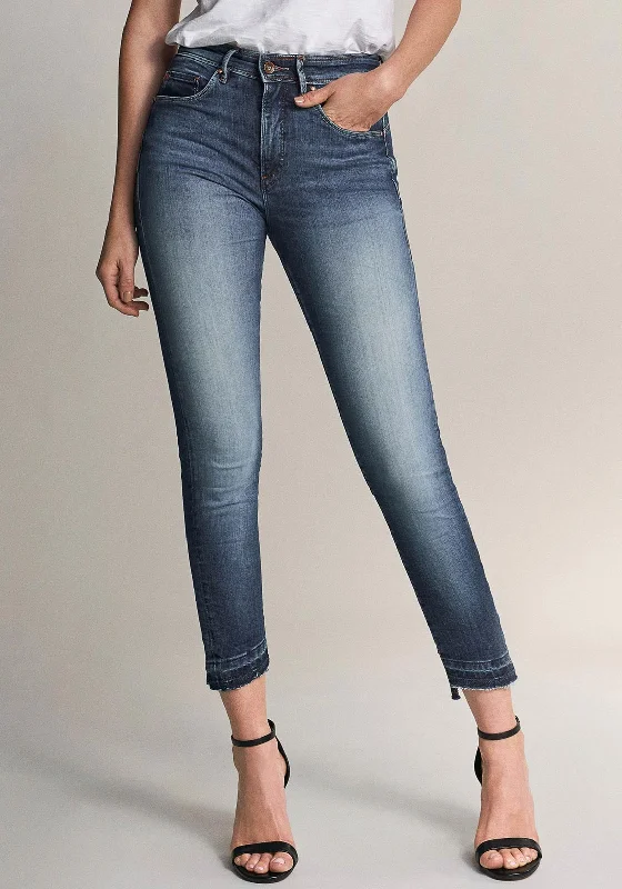 Age-reducing Style Salsa Secret Glamour Push In Capri Jeans, Blue