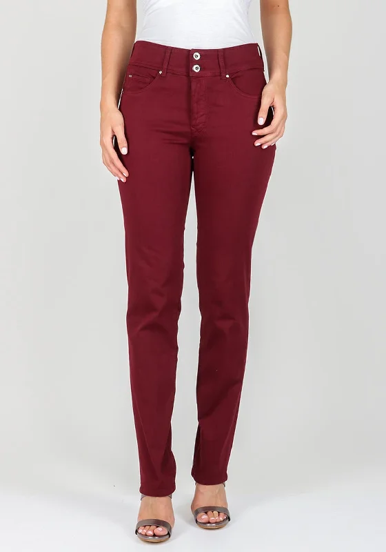 Exquisite Fabrics Salsa Secret Push in Slim Leg Jeans, Wine