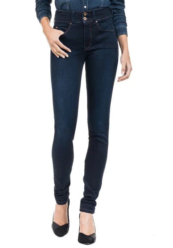 High-end Customization Salsa Secret Soft Touch Push in Skinny Jeans, Dark Blue Denim