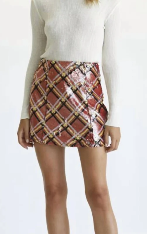 Personalized Clothing Sequin Sally Skirt In Multi