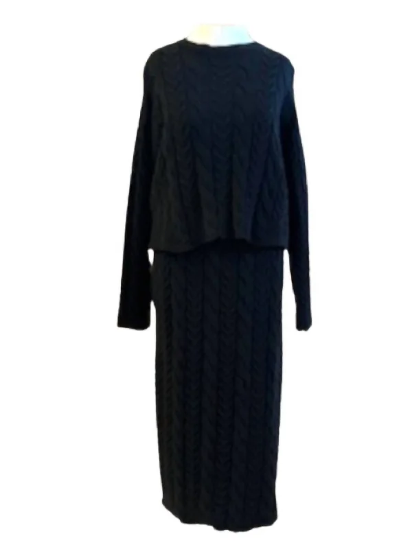 Exquisite Craftsmanship Skirt Set In Black