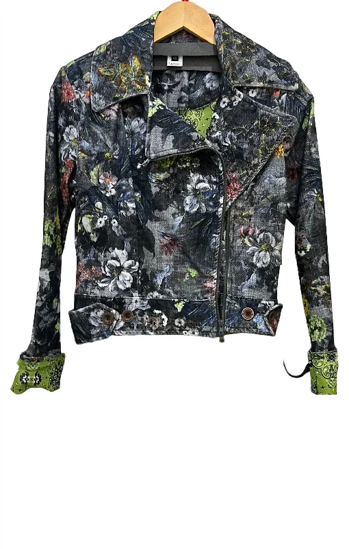 Retro Fashion Sport Jacket With Mesh Lining In Black