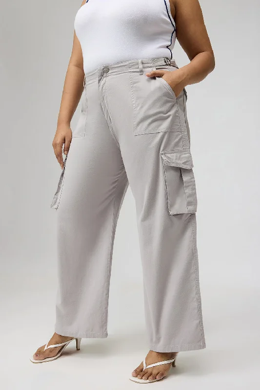 Comfortable And Casual Silver Stone Curve Cargo Jeans