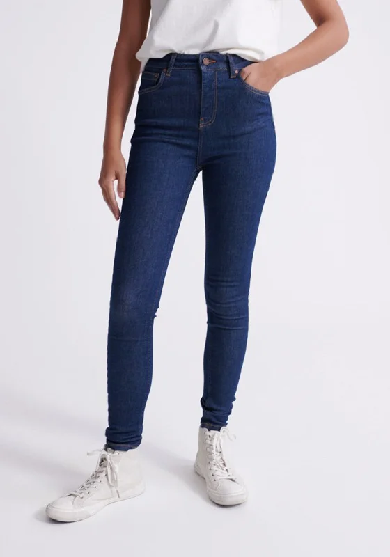 Celebrity Picks Superdry Womens High Rise Skinny Jeans, Blue