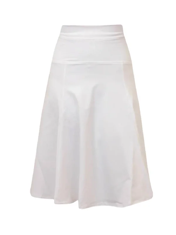 Unique Prints Supplex 4 Panel Skirt In White