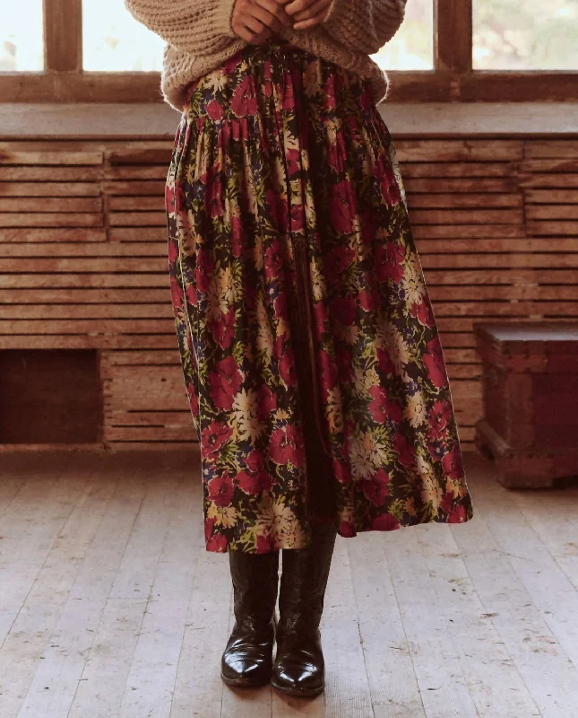 Feminine Charm The Highland Skirt In Hidden Garden Floral