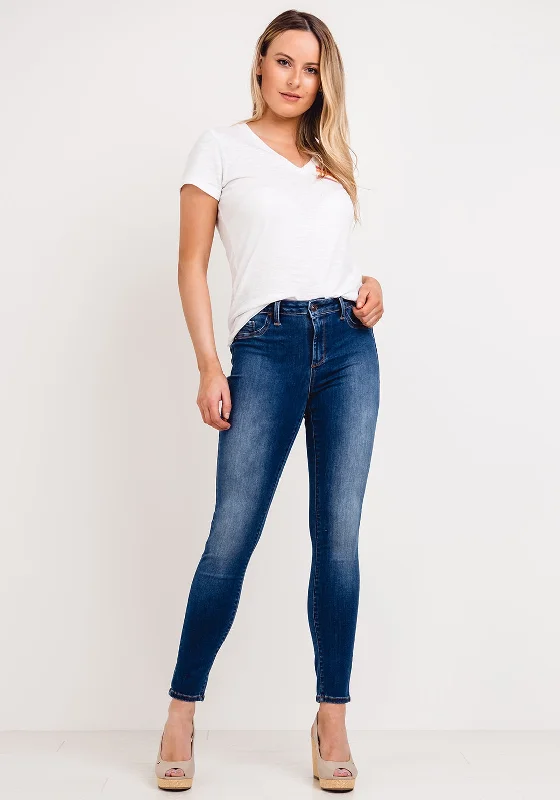 Fashion Innovation Tiffosi Womens Curvy One Size Jeans, Blue