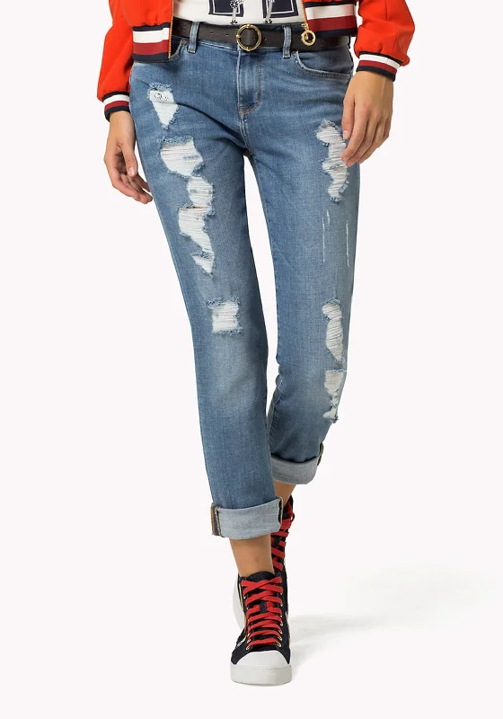 Urban Sense Tommy Hilfiger Gigi Hadid Ripped Skinny Jeans, Blue