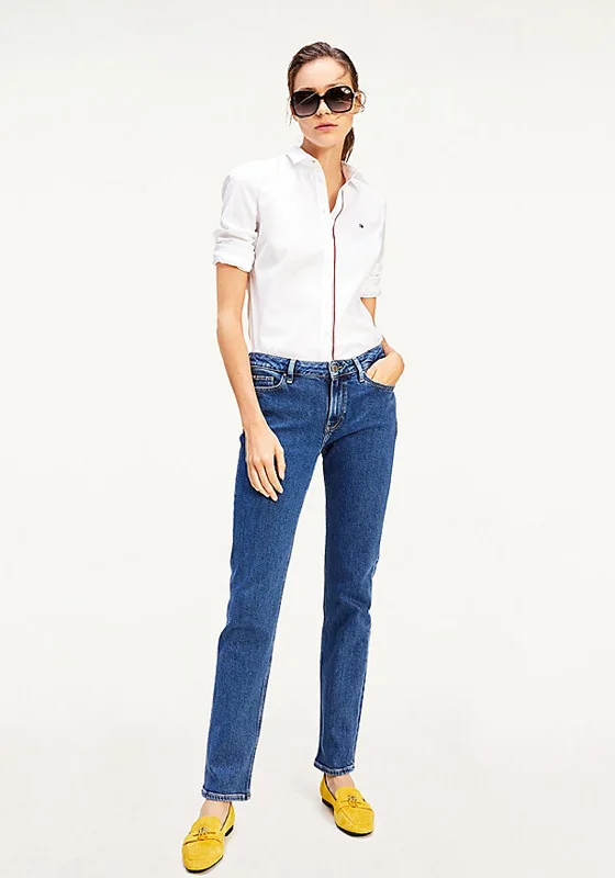 Romantic Data Tommy Hilfiger Women’s Rome Straight Jeans, Blue