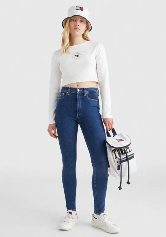 Fashionable And Versatile Tommy Jeans Women’s Sylvia Super Skinny Jeans, Denim Medium