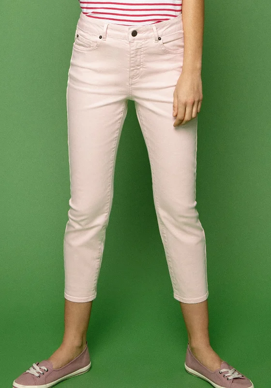 Fashionable And Versatile White Stuff Ash Straight Cropped Jeans, Pale Pink