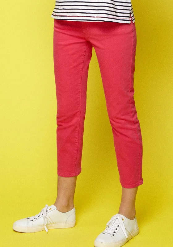 Avant-garde Design White Stuff Ash Straight Cropped Jeans, Spicy Pink