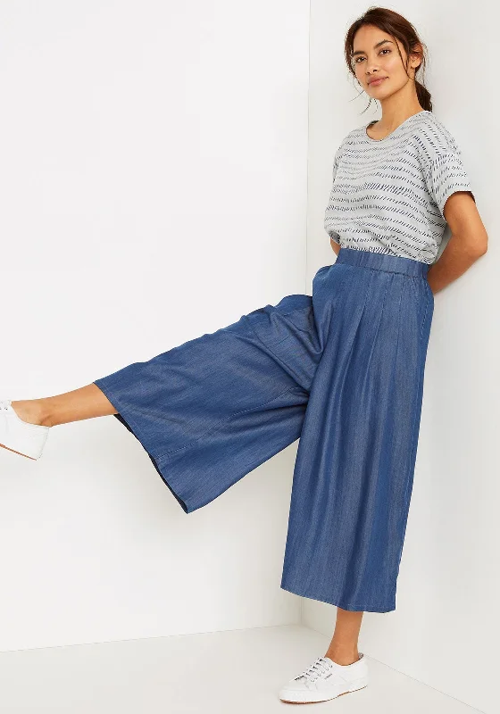 Trendy And Casual White Stuff Elsa Denim Culotte Trousers, Blue