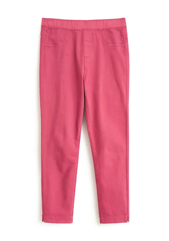 Retro Prints White Stuff Janey Cropped Jegging, Dark Pink