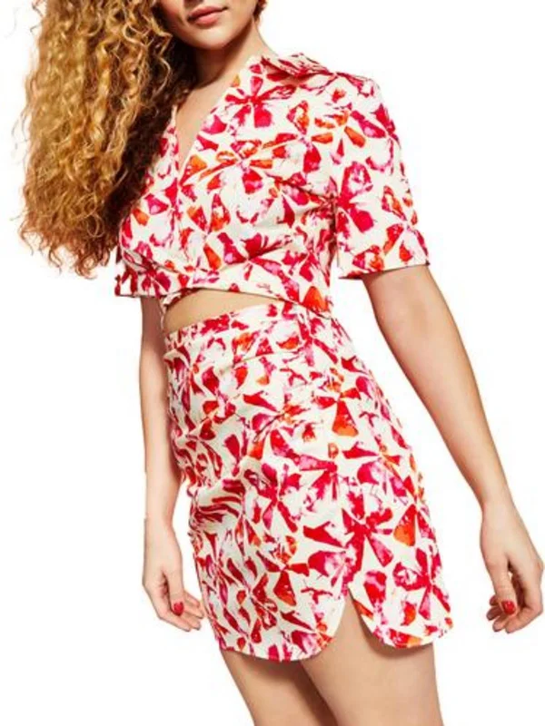 Personalized Wear Womens Gathered Short Mini Skirt