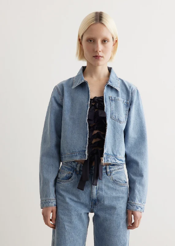 Classic Color Workwear Denim Jacket