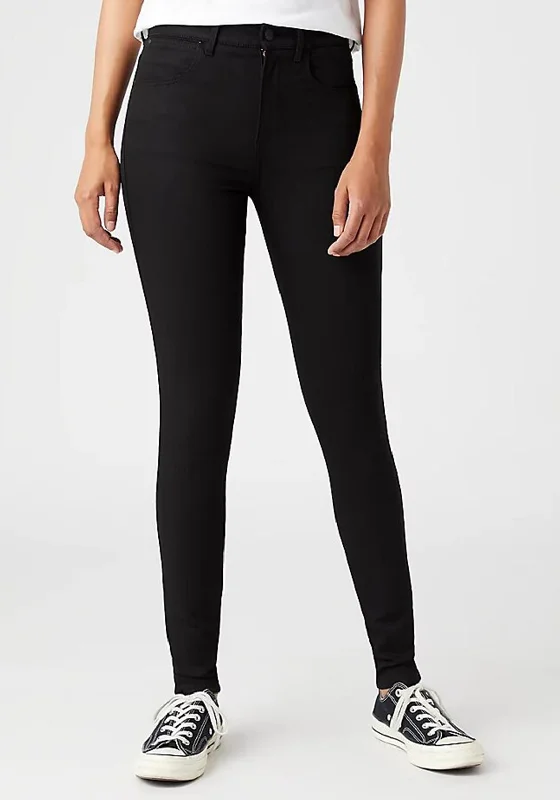 Stretch Design Wrangler Skinny 630 High Waist Jeans, Future Black