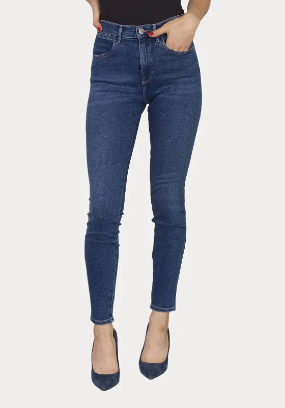 Sweet Style Wrangler Skinny 630 High Rise Jeans, Mid Indigo