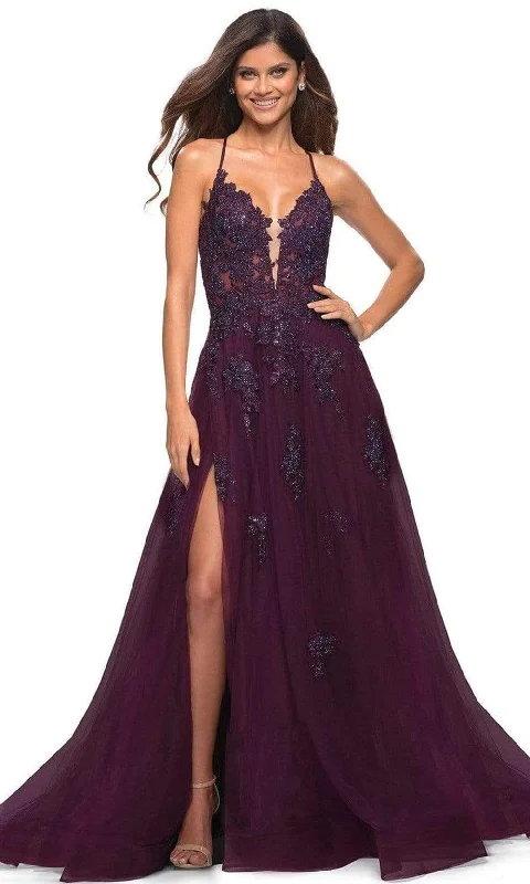 Sweet Style La Femme - 30560 Beaded Applique A-Line Gown