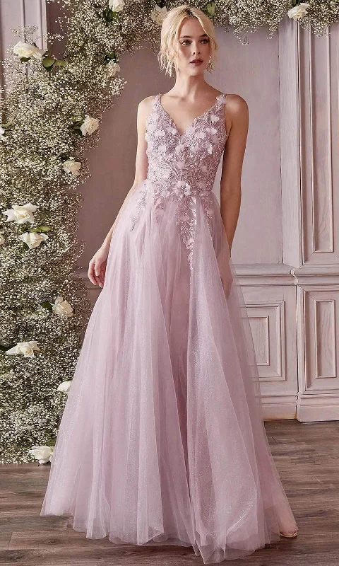 Practical Style Ladivine CD0181 - Floral Applique Prom Dress