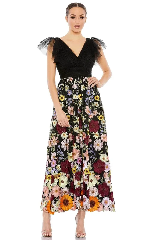 Eye-catching Personality Mac Duggal 68204 - Ruffled Floral Maxi Dress