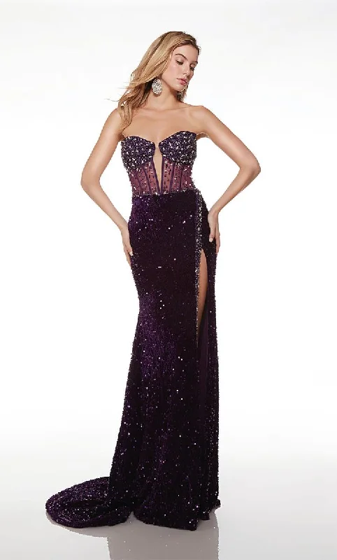 Retro Prints Alyce Veilvet Sequin Prom Dress 61621