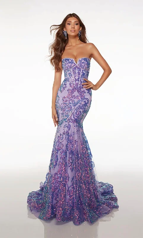 Luxury Style Alyce Paris Sequin Mermaid Prom Dress 61663